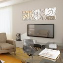 Hot DIY 32pcs/set 3D Mirror Wall Stickers Acrylic Mural Sticker Home Decoration