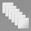 6pcs Square Mirrors Removable Decal Vinyl Art Wall Sticker Decoration Silver