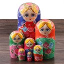 Russian Matryoshka Dolls Basswood Overlap Gift 7pcs Colorful Handmaked Wooden