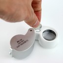 40 X 25mm Glass Lens Jeweler Loupe Magnifier With LED