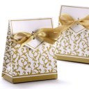 Wedding Favour Candy Boxes Gift Boxes With Ribbons 50pcs