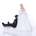 Funny Polyresin Figurine Wedding Cake Toppers Bride Groom Humor Marriage Favor