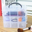 Transparent Plastic Makeup Organizer Boxes Travel Storage Case Portable