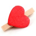 50Pcs Wooden Mini Clip Wood Pegs Kid Crafts Party Favor Supply Heart