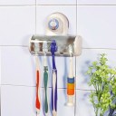 Home Bathroom Toothbrush SpinBrush Suction Holder Stand Rack Plastic Set 5 Bin 