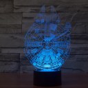 Star Wars Millennium Falcon 3D Stereoscopic Visual Light Acrylic Lamp