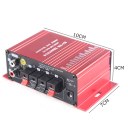 Car Motorcycle Home Mini Hi-Fi Stereo Amplifier Booster DVD MP3 Speaker 