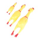 Yellow Screaming Rubber Chicken Pet Toy Squeak Funny Squeaker Nice Gift 3 Size