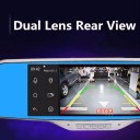 7" Dual Lens Car GPS DVR Rearview Mirror Camera Full HD video Dash cam recorder