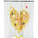 Heart Balloons flower Colorful Fun Polyester Shower Curtain Bathroom Waterproof