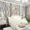 3D Stereo Black White Abstract Branches Forest Woods Trees Waterproof Wallpaper