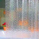 Hot Plastic EVA 3D Shower Curtain Transparent Clear Water Cube Bathroom Curtain