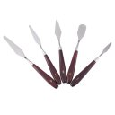 5pcs Stainless Steel Artists Spatula Palette Knife P ainting Mixing Scraper Set