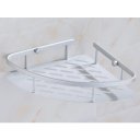 Contemporary Single-Layer Triangular Space Aluminum Bathroom Shelf Corner Shelf