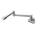 Brass Folding Kitchen Faucet Sigle Cold Water Wall Mount Flexible Vessel SinkTap