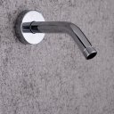 Brass 5.5 Inch Long Bright Chrome Wall Mount Extension Shower Arm with Flange