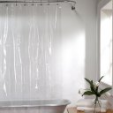 Clear PVC Shower Curtain Waterproof Modern Bathroom Decoration Tools 180CM