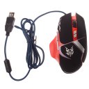 USB Wired Optical Mouse Multimedia Gaming/Working Mouse 7D Mouse Black+Red