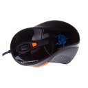 MJT JT2044 Wired Precision Optical Mouse Corded Gaming Mouse Black