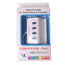 Fit For Android Phones Computers 4 Ports USB OTG Hub Mobile Phone Base USB3.0