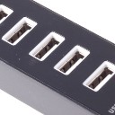 8 Ports USB 2.0 Hub Concentrator Black
