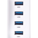 4 Ports Hub Concentrator BYL-P104 USB 3.0 Hub White