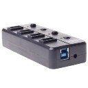 4 Ports Hub Concentrator With Power Port BYL-1107A Black