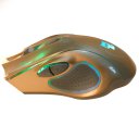 5 Keys Wired Game Mouse with Lighting Yellow