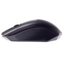 Jet-black Plaid Wired Mouse Black