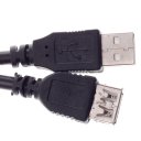 USB2.0 Male to Female AM TO AF USB Extension Cable Line 1.5 Meters Black