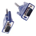 VGA Male to VGA Male Connection Cable Line 1.5 Meters Blue with Black