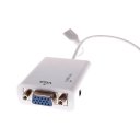 MICRO HDMI-VGA Audio Adapter White