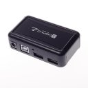 7 usb 2.0 ports hub concentrator, ABS material, Vertical concentrator, Black