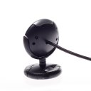 Computer camera, with 6 Lamps Microphone clip-on base Black