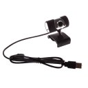 Computer Camera Built-in Microphone Clip-on Base Silver