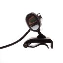 Computer Camera Built-in Microphone Clip-on Base Silver