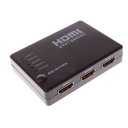 HDMI 5 in 1 out HDMI Automatical Switcher With Remote Control Black