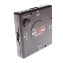 HDMI 3 in 1 out HDMI Manual Switcher Black