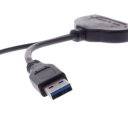USB 3.0+usb 2.0 to SATA connection cable Black