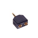 3.5mm interfaces to RCA Male Adapter 2F gold plated connector black