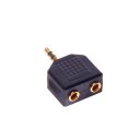 3.5mm interfaces to RCA Male Adapter 2F gold plated connector black