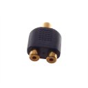 RCA(F) to RCA Adapter 2*F gold plated connector black