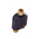 RCA(F) to RCA Adapter 2*F gold plated connector black