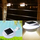 Outdoor Solar Light LED Light Gutter Fence Wall Lamp&Bracket White Case Warm White Light