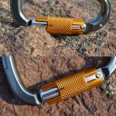 Outdoor Climbing Mountaineering Main Lock Locking Carabiner Silver