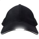 LED Lighting Hat Unisex Flashlight Baseball Cap Adjustable One Size Fits All Black Hat White Light