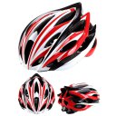 Outdoor Goods Protective Helmet Safety Helmet Unibody Cycling Helmet  Red with White
