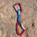 Outdoor Climbing Locking Carabiner Flat Belt Key Lock AL-Q6617 Red 32cm