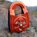 Outdoor Rock Climbing Pulley Dual Line Pulley  Black+Red