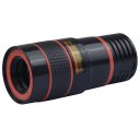 4 in 1 Phone Camera Lens Kit Fish Eye Lens/Wide Angle Lens /Macro Lens/Telephoto Lens Black
